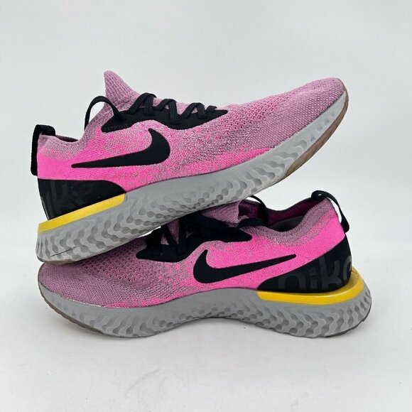 Nike Epic React Flyknit Plum Dust Black Pink Running Women Shoes AQ0070-500 Sz 7 - Picture 9 of 12
